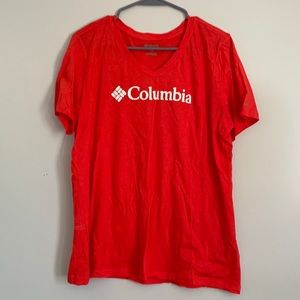 red columbia t shirt